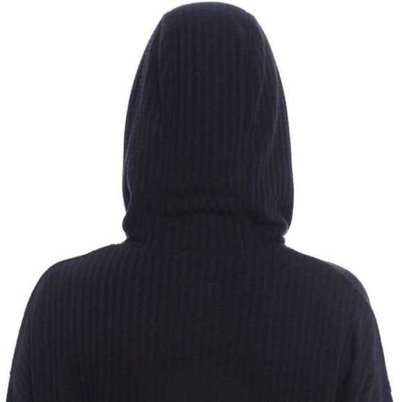 😊 3/$30 CHASER black Hoodie thin waffle soft fabric shirttail hem Size S - Picture 5 of 7